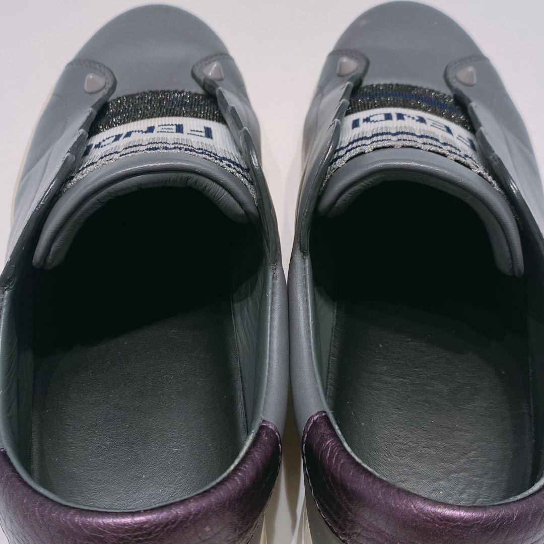フェンディ FENDI グレー スリッポンスニーカー