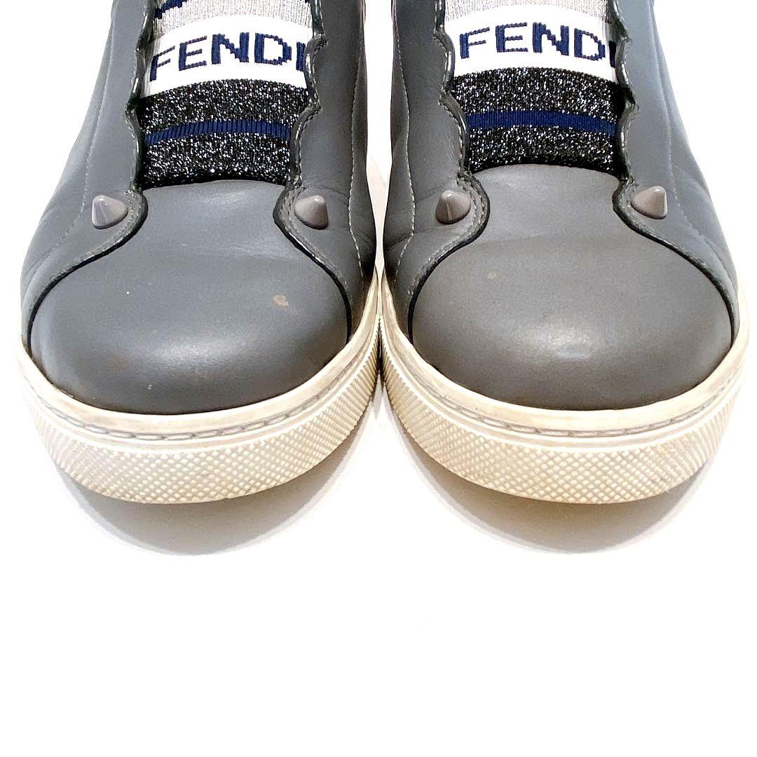 フェンディ FENDI グレー スリッポンスニーカー