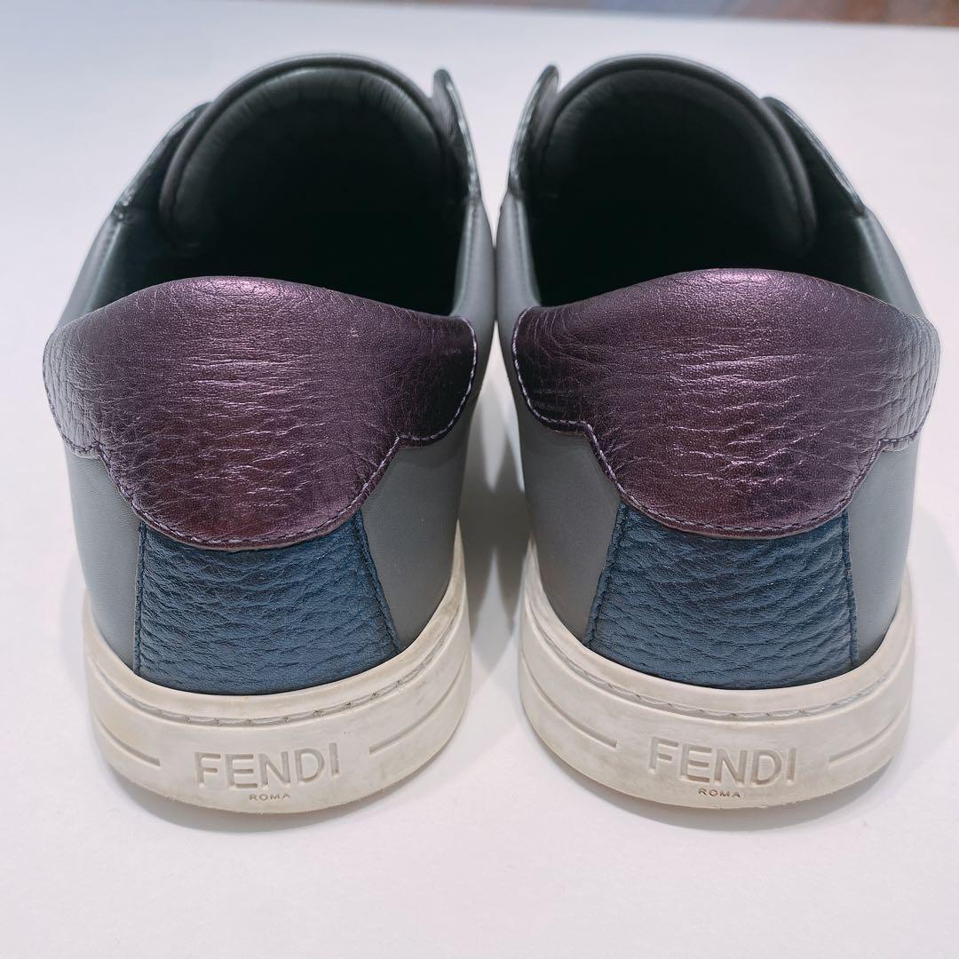 フェンディ FENDI グレー スリッポンスニーカー