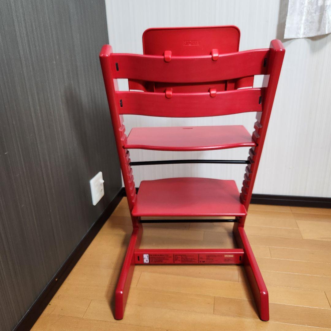STOKKE ストッケ トリップトラップ シリアル6 背もたれ付 赤