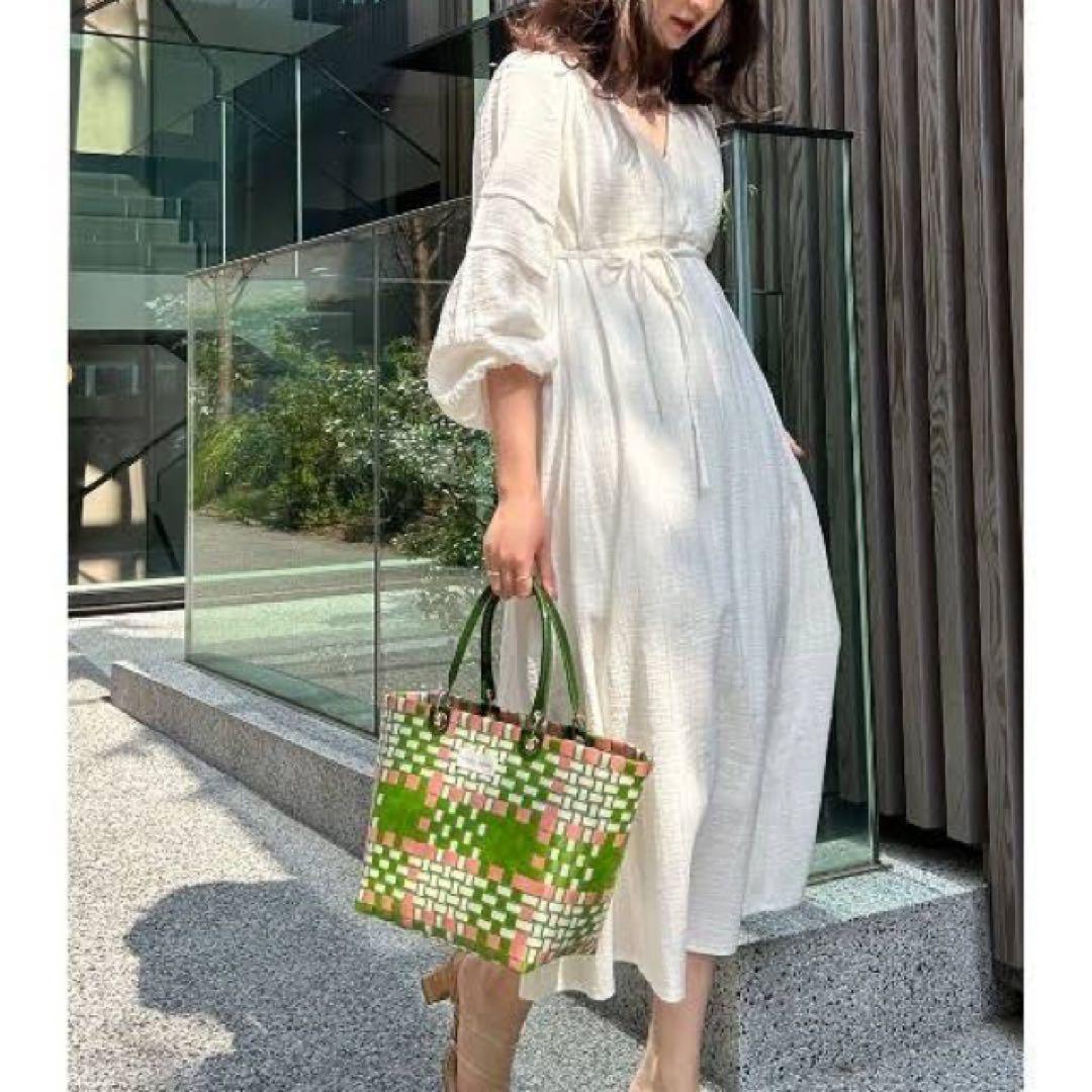 【SNIDEL HOME】スナイデルホーム　ガーゼプリントカシュクールワンピース たかちゃん様専用SNIDEL HOME カシュクール ダブルガーゼ