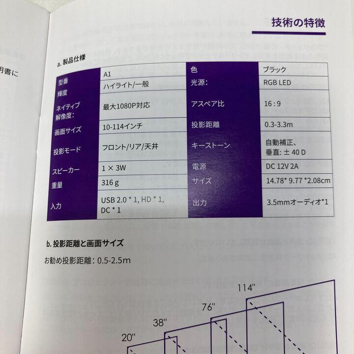 ELEPHAS モバイルプロジェクター 5G WIFI Bluetooth