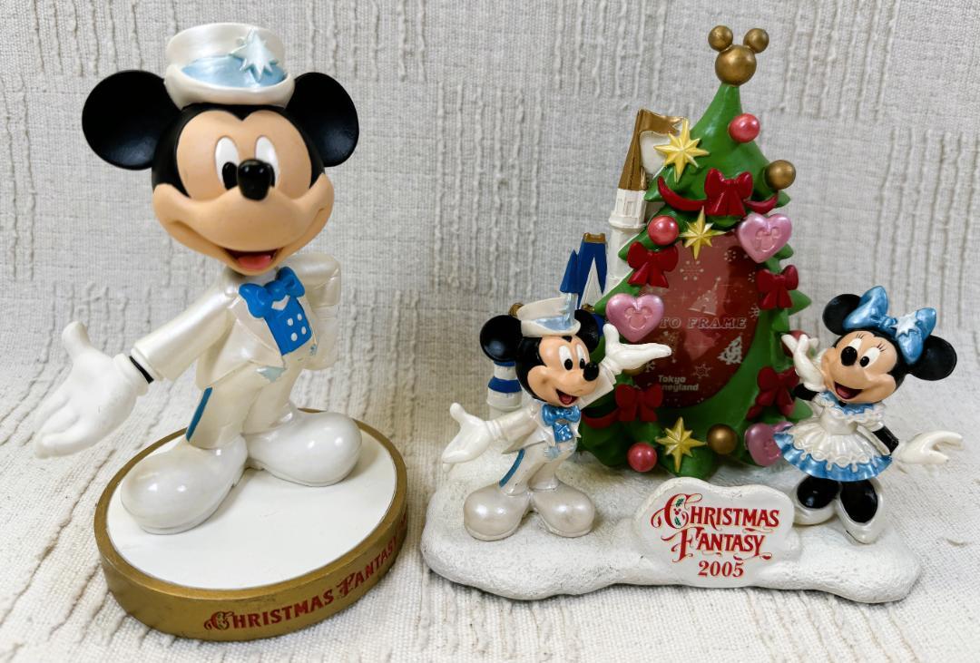 【レア】ディズニー クリスマス フォトスタンド＆ミッキーフィギュア 2005年