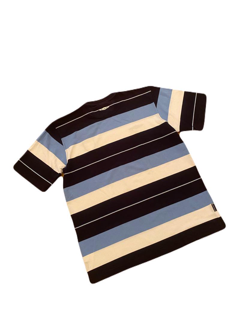 90's OLD UMBRO アンブロ イングランド代表 ボーダー柄Tシャツ L