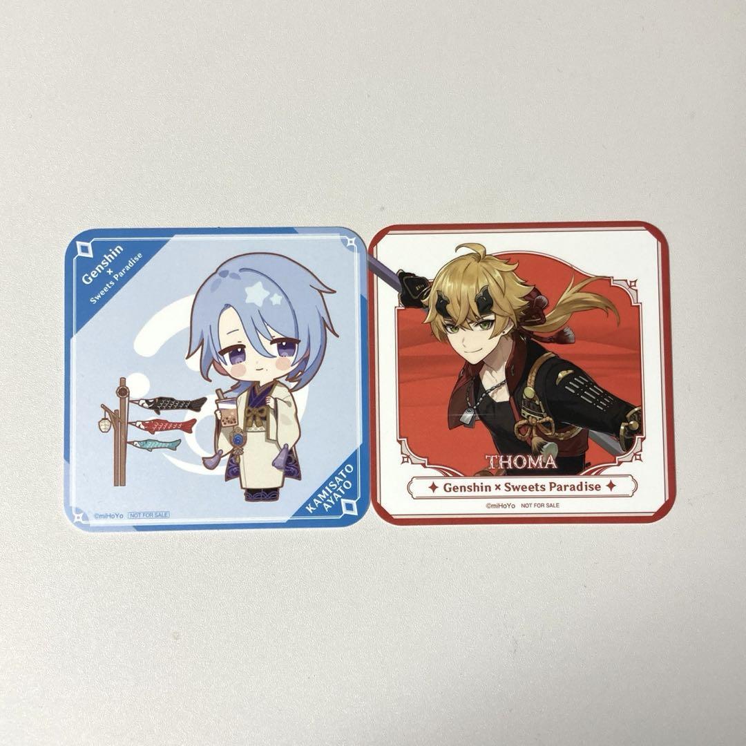 原神　スイーツパラダイス　スイパラ　スシロー　神里綾人　トーマ　ゴロー　セット 原神 スイパラ 神里綾人 トーマ コースター - メルカリ