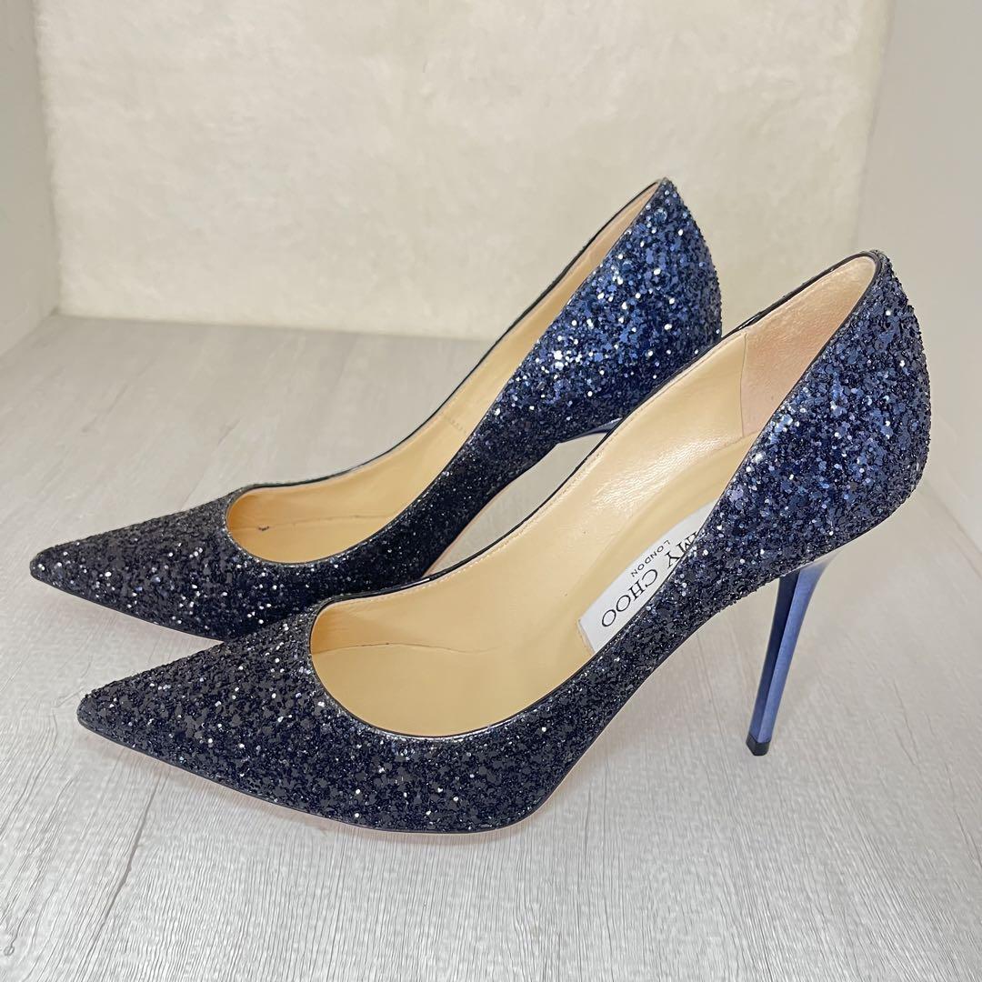 極美品 】ジミーチュウ JIMMY CHOO 37 パンプス グリッター 100%正規品