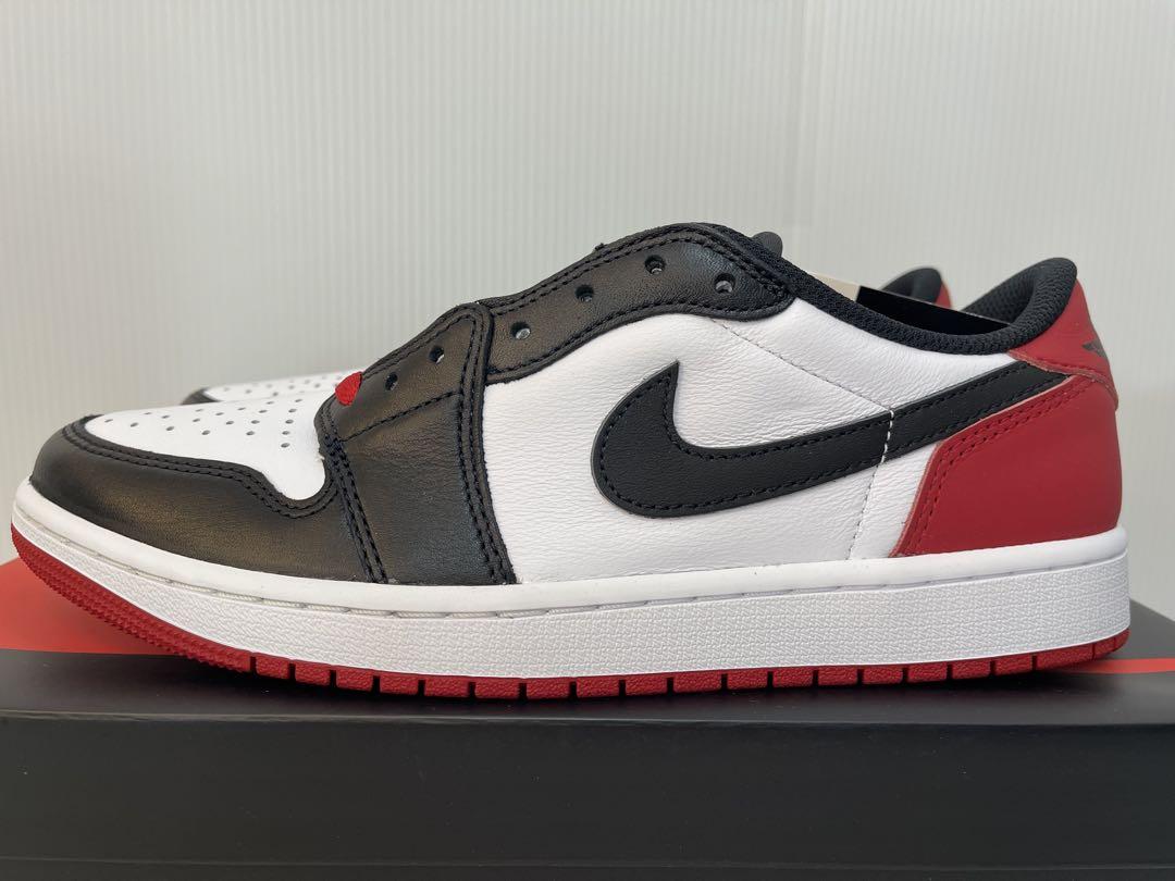 靴 Nike Air Jordan 1 Retro Low OG Black Toe