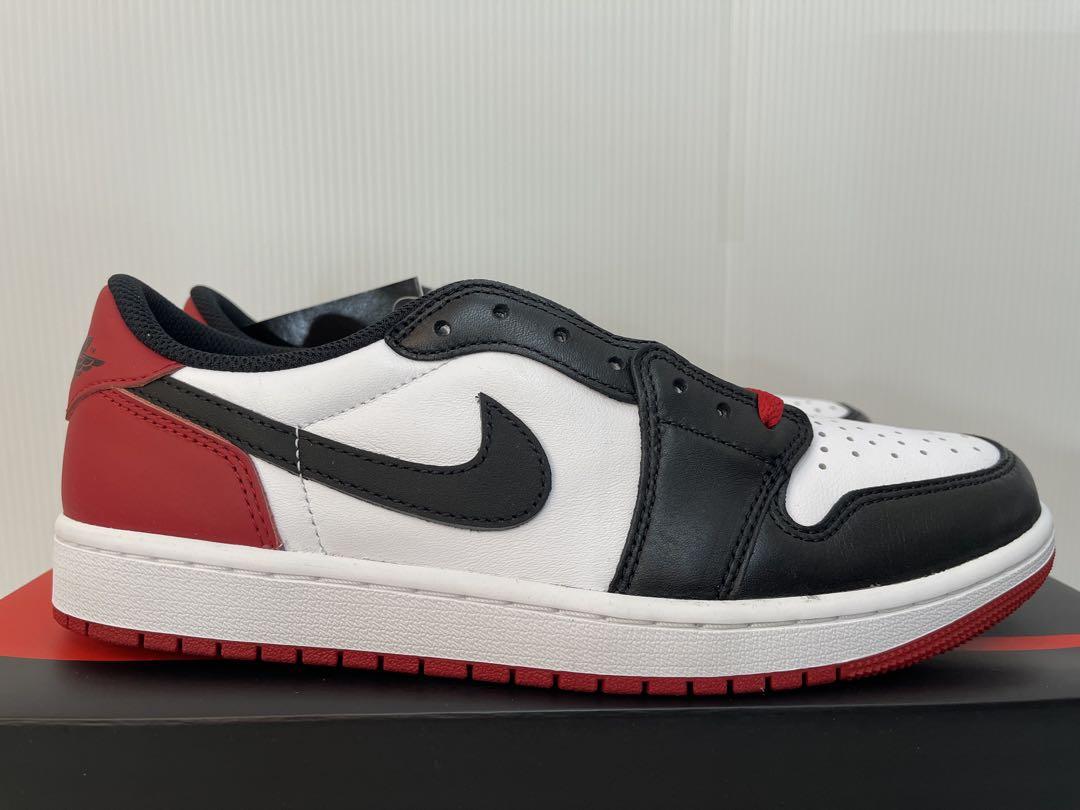 靴 Nike Air Jordan 1 Retro Low OG Black Toe
