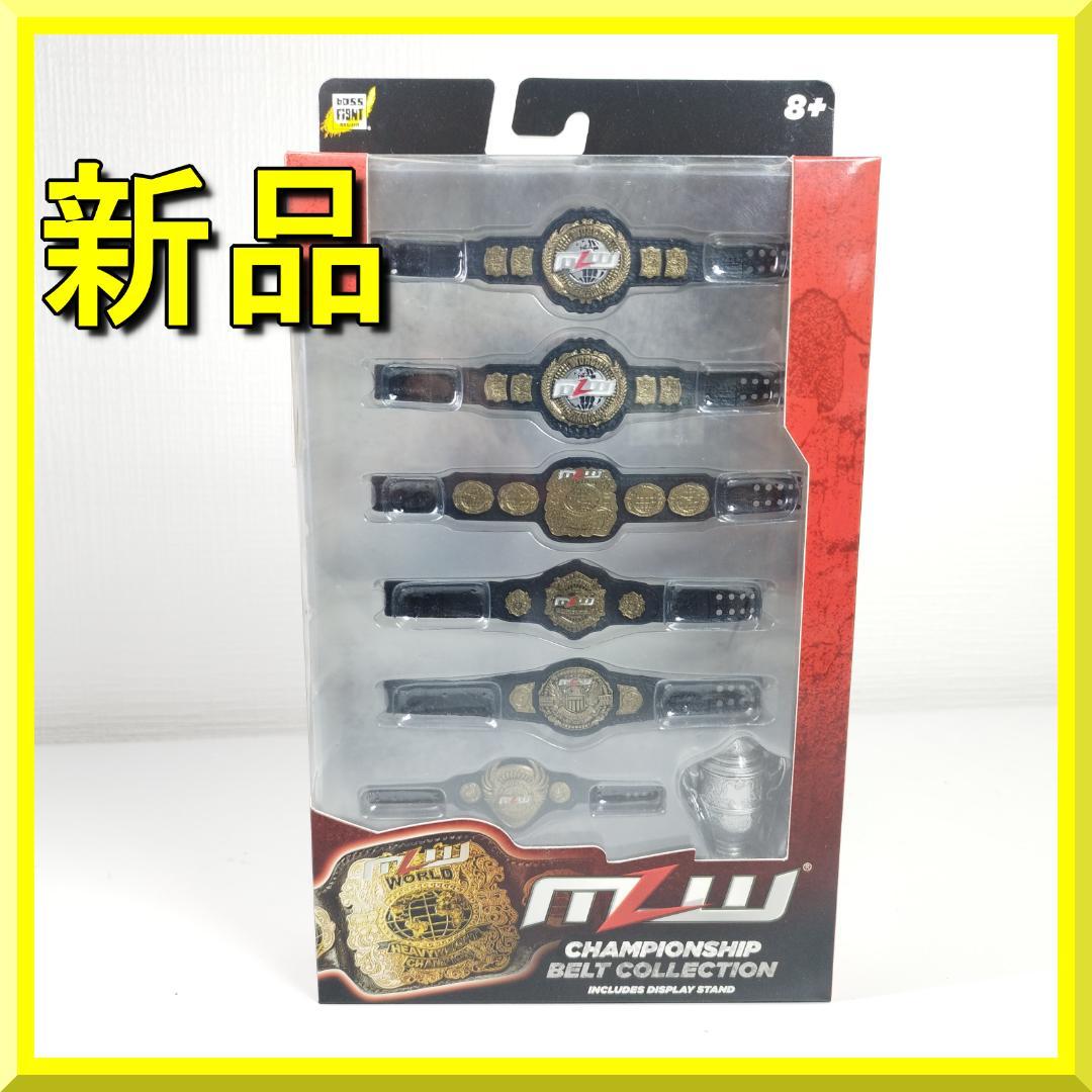 MLW ベルトセット フィギュア WWE ミニチュア 格闘技 海外 マ hO70