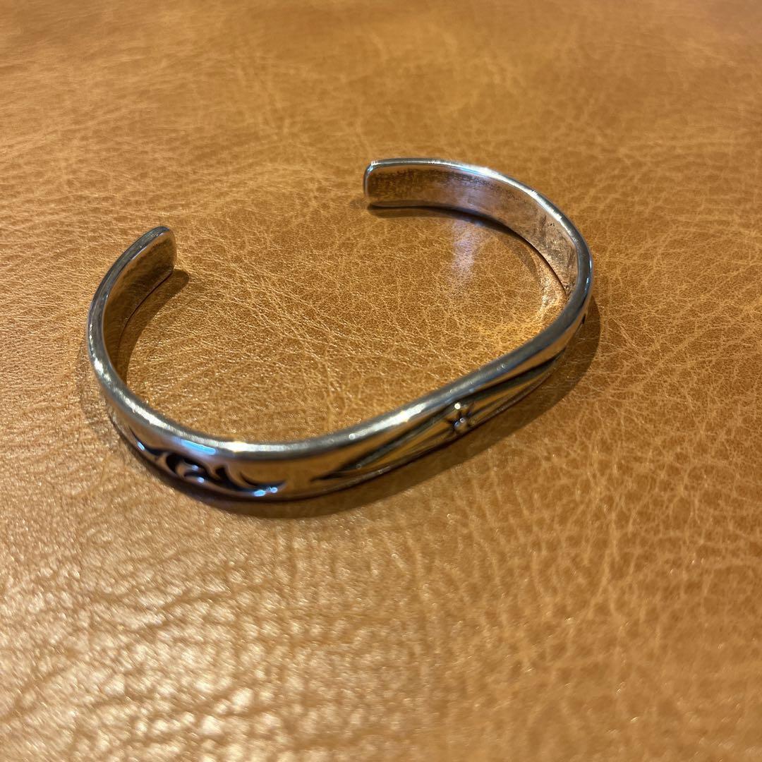美品 BIGHAND バングル ニューサン ワイド SV925 K18