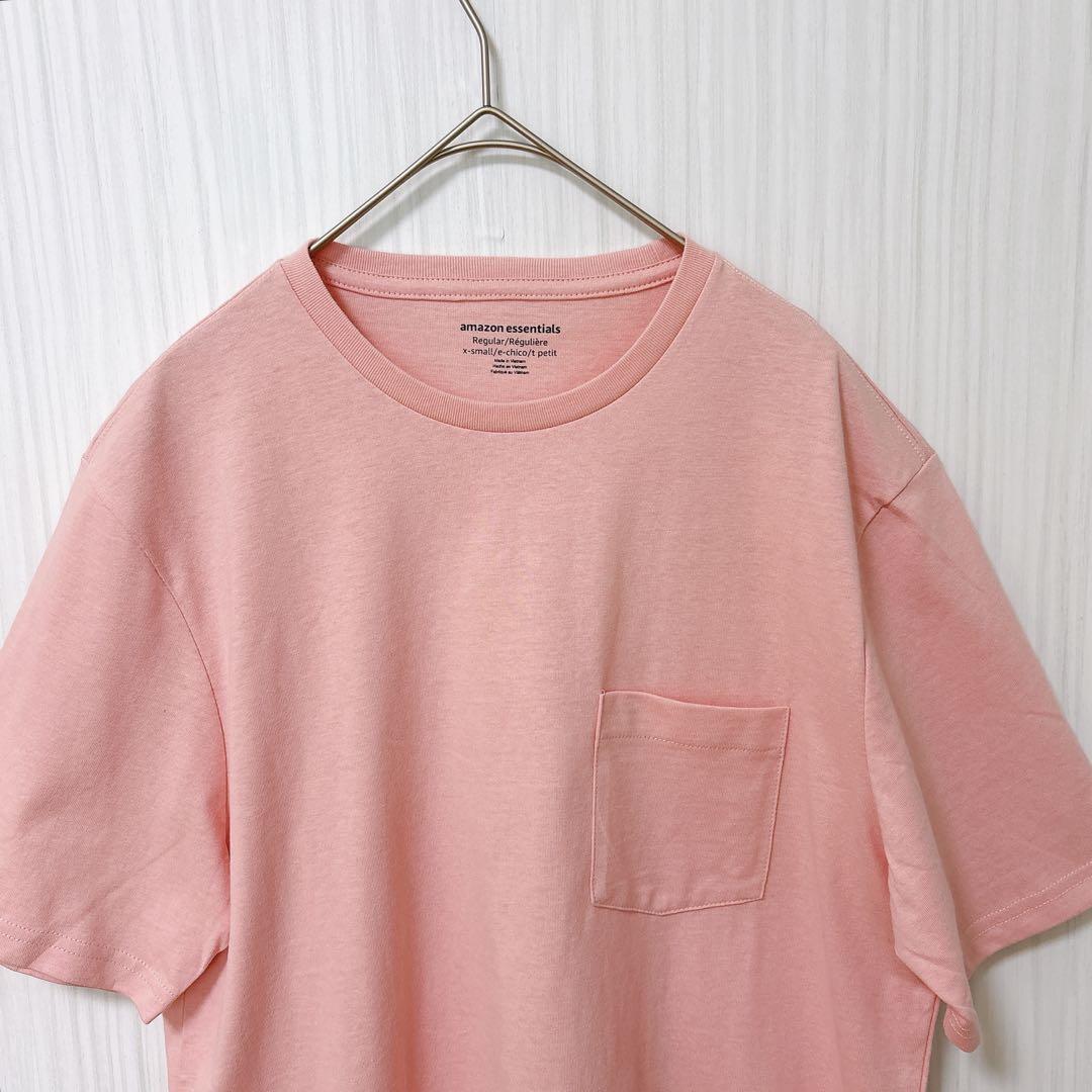 2枚組 Tシャツ ポケット付き クルーネック レギュラーフィット 半袖 M-L