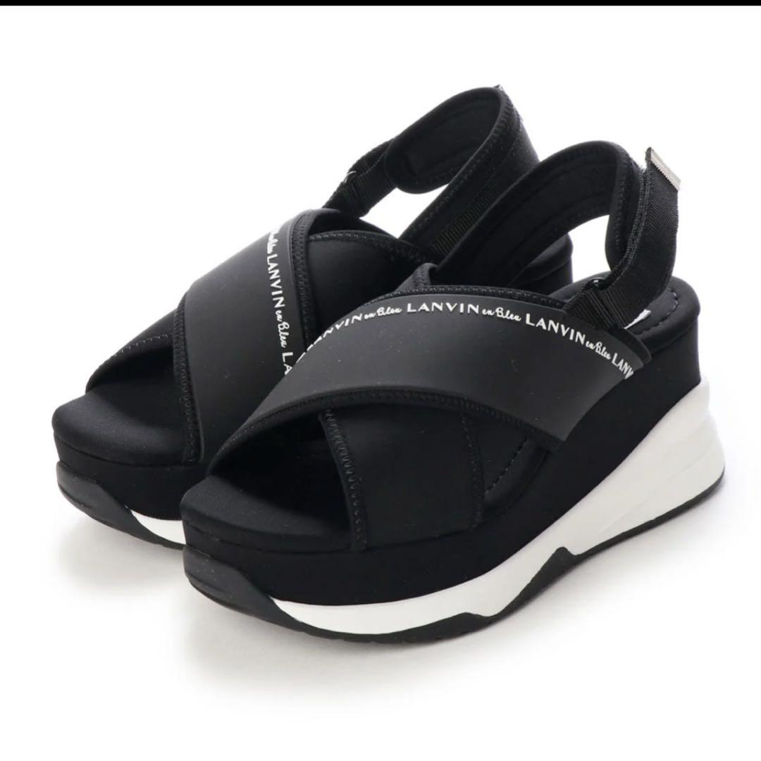LANVIN クロスストラップスポーツサンダル