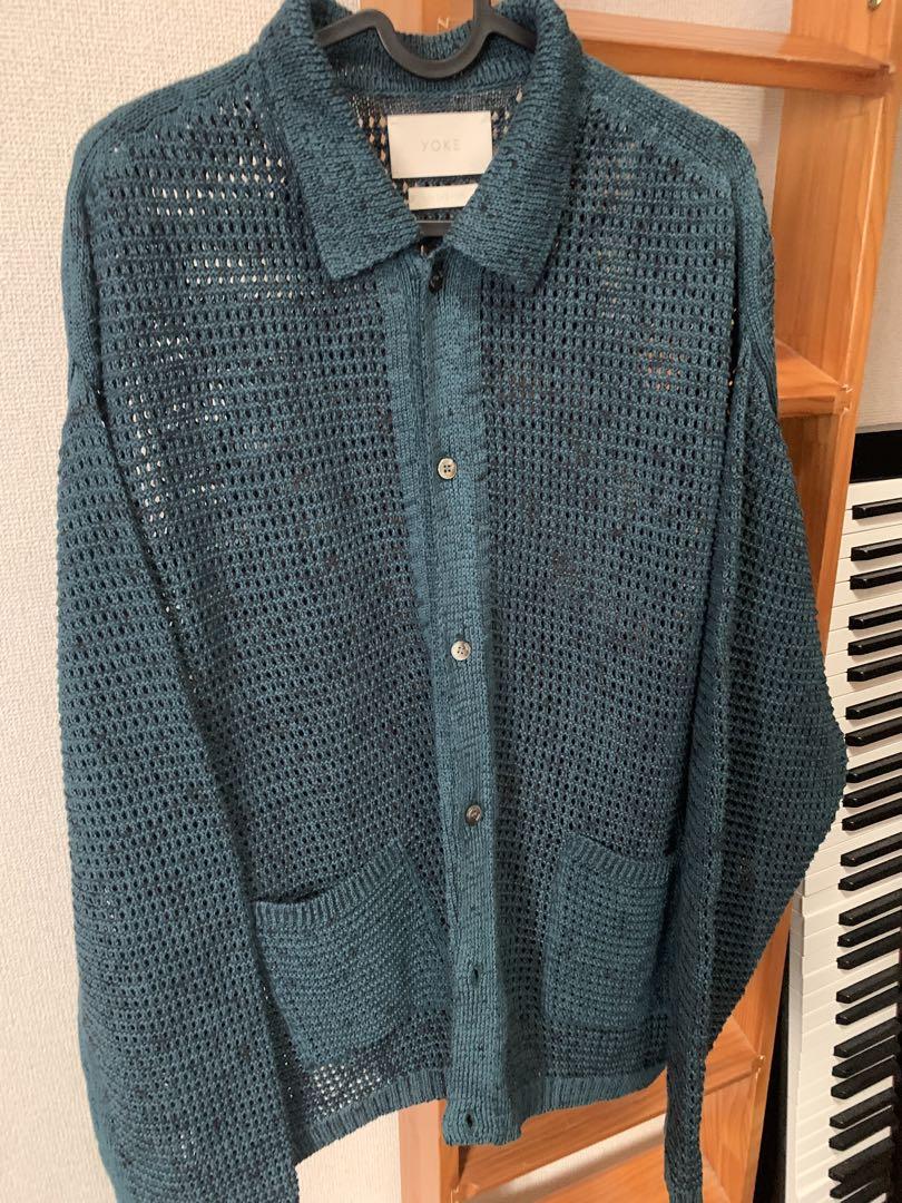 yoke メッシュニットカーディガン