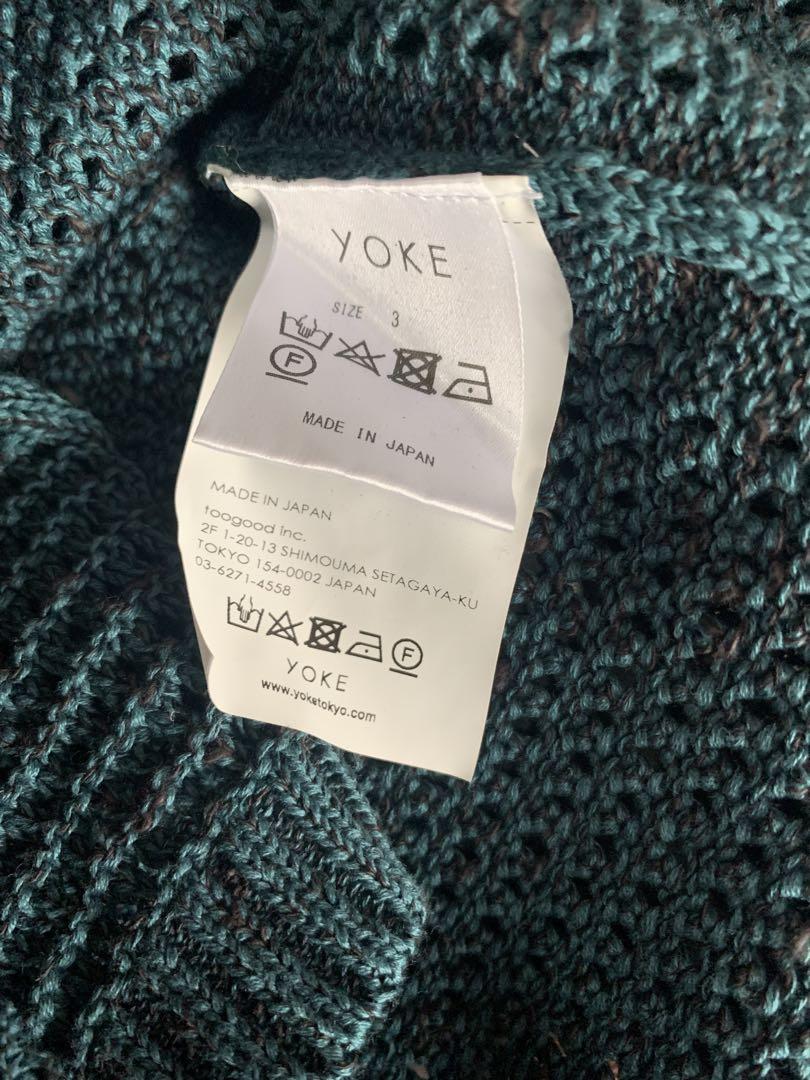 yoke メッシュニットカーディガン
