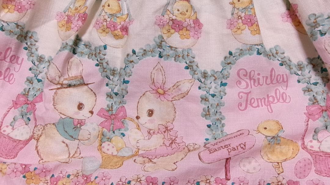 ♥イースターパーティープリントワンピース♥130♥ピンク♥シャーリーテンプル♥ ♥イースターパーティープリントワンピース♥130♥ピンク♥シャーリーテンプル♥