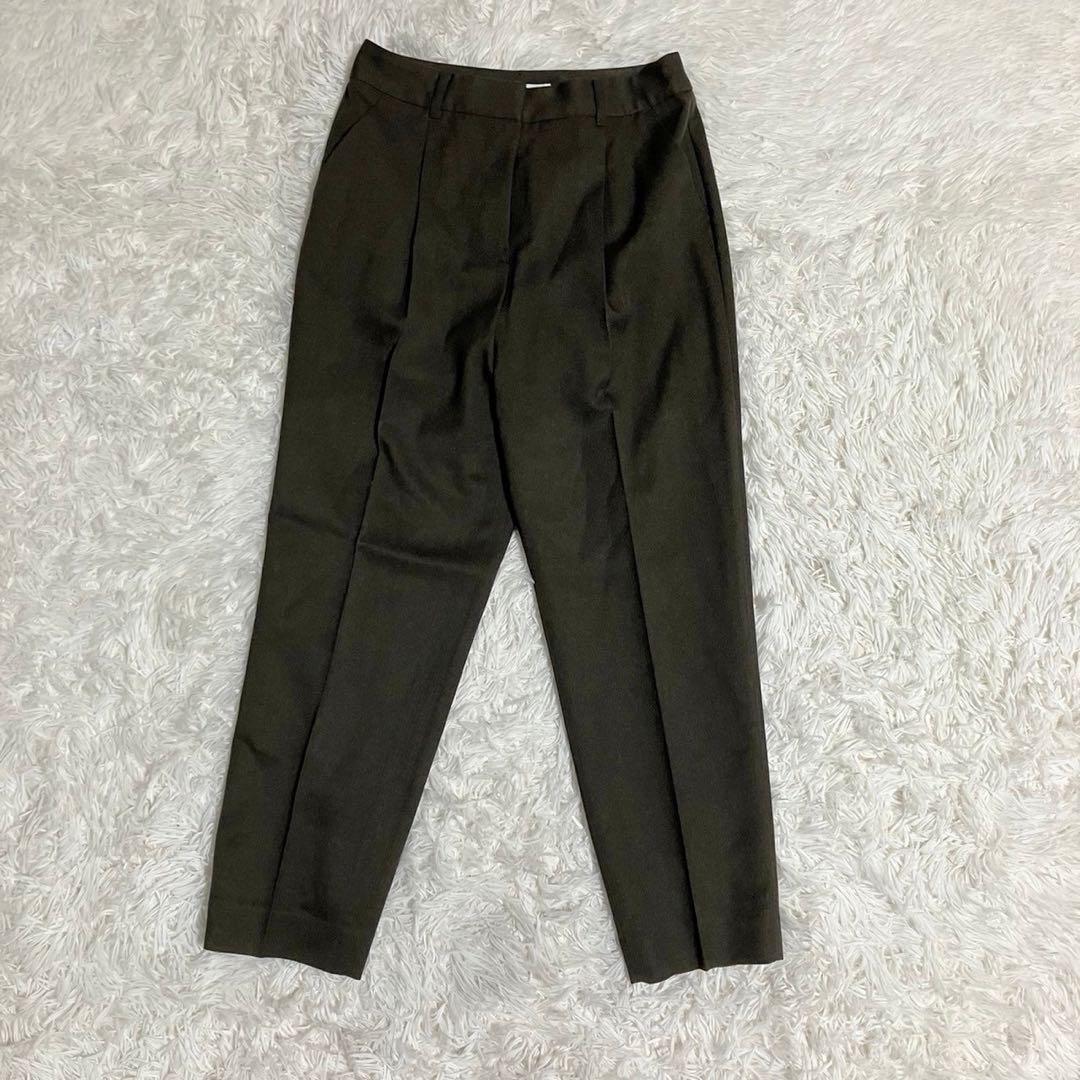 ✨希少カラー 美品✨ナチュラルビューティーベーシック パンツスーツ ノーカラー