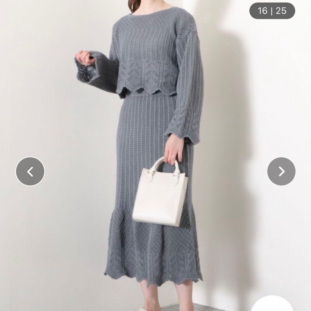 archives 2WAY透かし編みニットセットアップ - メルカリ