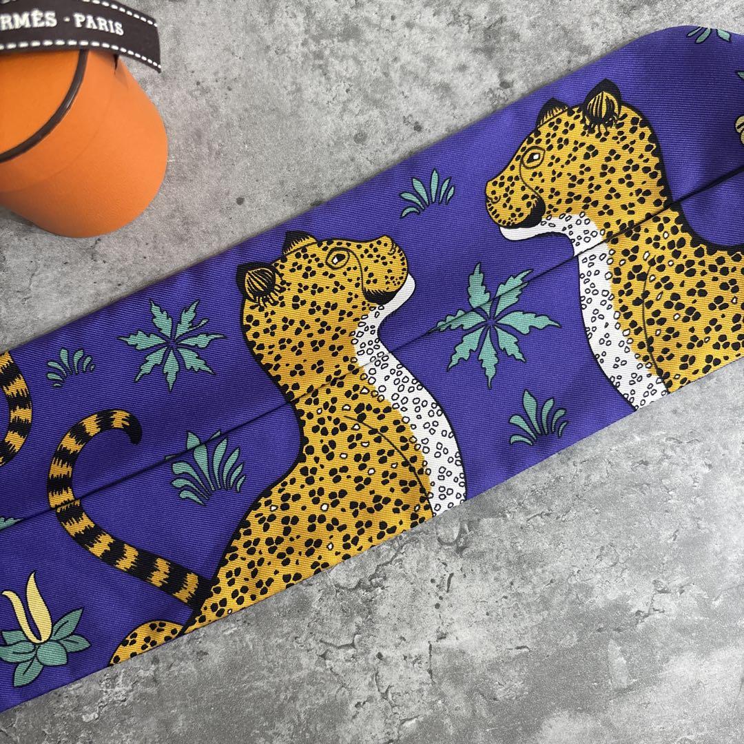HERMÈS エルメス ツイリー ヒョウ柄 シルクスカーフ - メルカリ