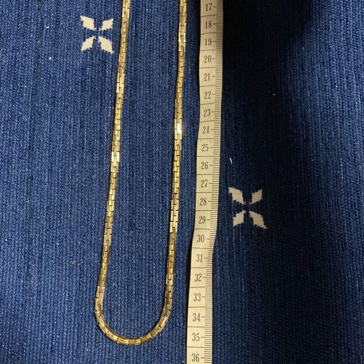 スクエアチェーン メンズ ゴールド ネックレス　70cm