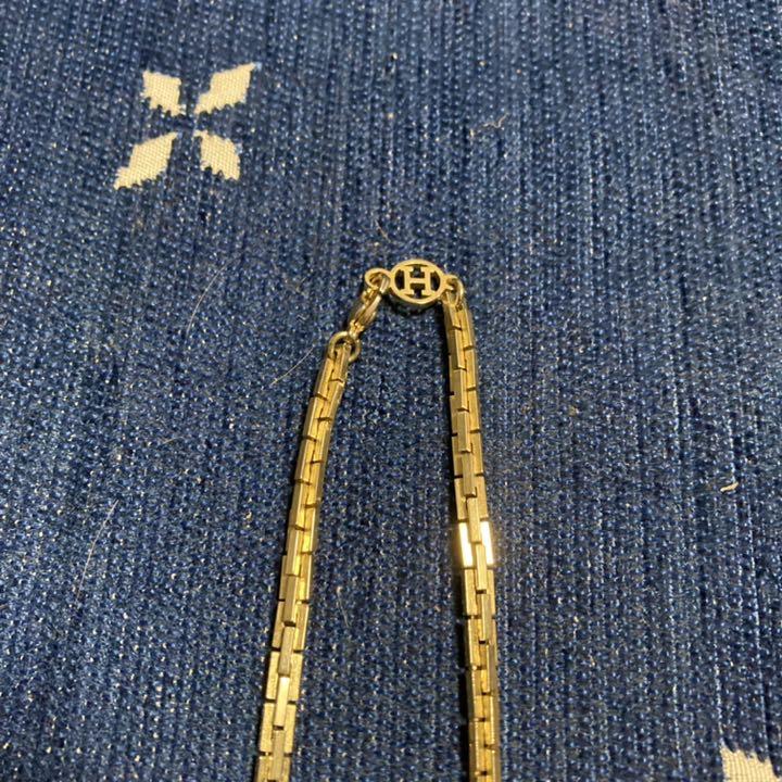 スクエアチェーン メンズ ゴールド ネックレス　70cm