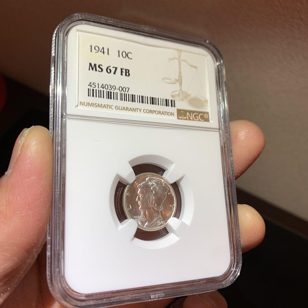 人気定番人気 週末限定 NGC認定 1941年 マーキュリーダイム 10C 銀貨 9woiY-m10854201470 大得価在庫