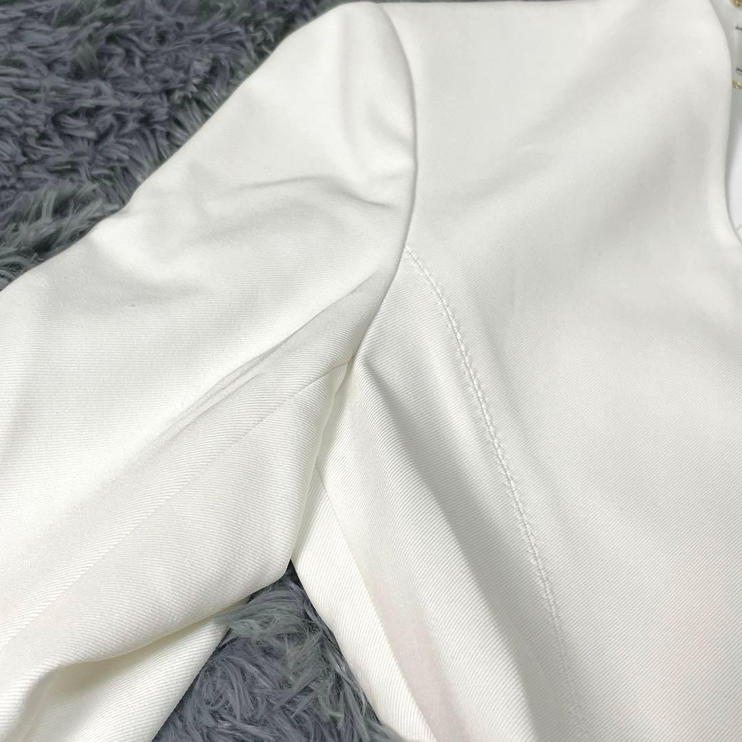 【美品】ベイジ ノーカラージャケット LUIZA 【美品】ベイジ ノーカラージャケット LUIZA