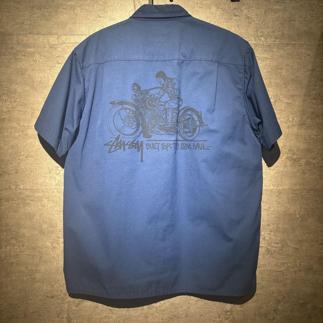 stussy ストゥーシー　work shirt バイクワークシャツ　Lサイズ
