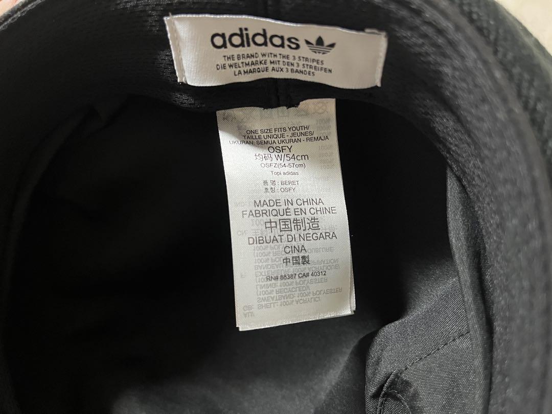 adidas originalsブラック ベレー帽