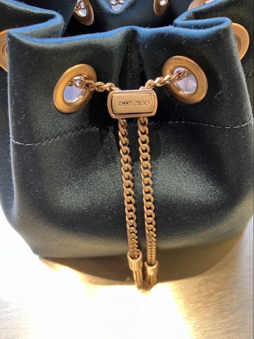 MAX80%OFF／セール開催中 確実正規品】【入手困難】JIMMYCHOOボンボン 花柄サテンチェーン バッグ