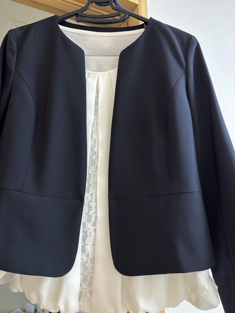 セットアップ対応 セレモニーダブルクロス ノーカラー ジャケット