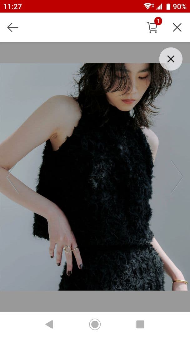 今季完売品 エンブロイダリーアメスリブラウス ブラック