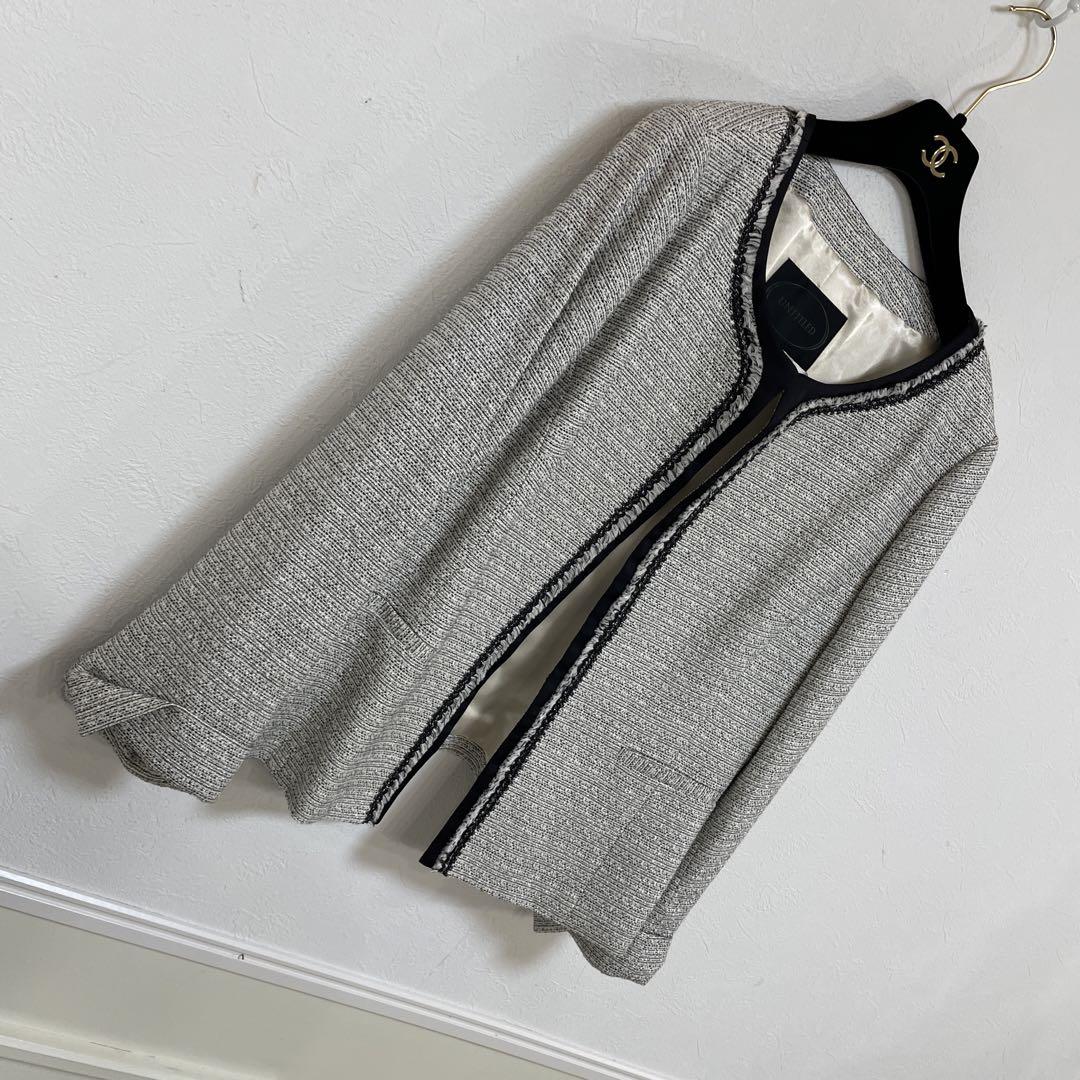 美品　大きいサイズ　UNTITLED ノーカラー フォーマル ジャケット　19号