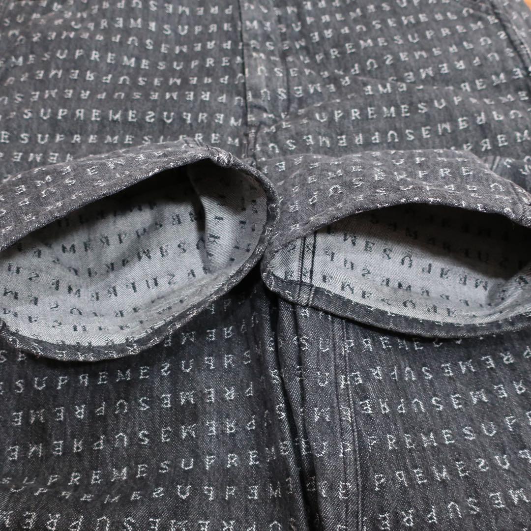 Supreme Jacqurd Logos デニム オーバーオール S 黒