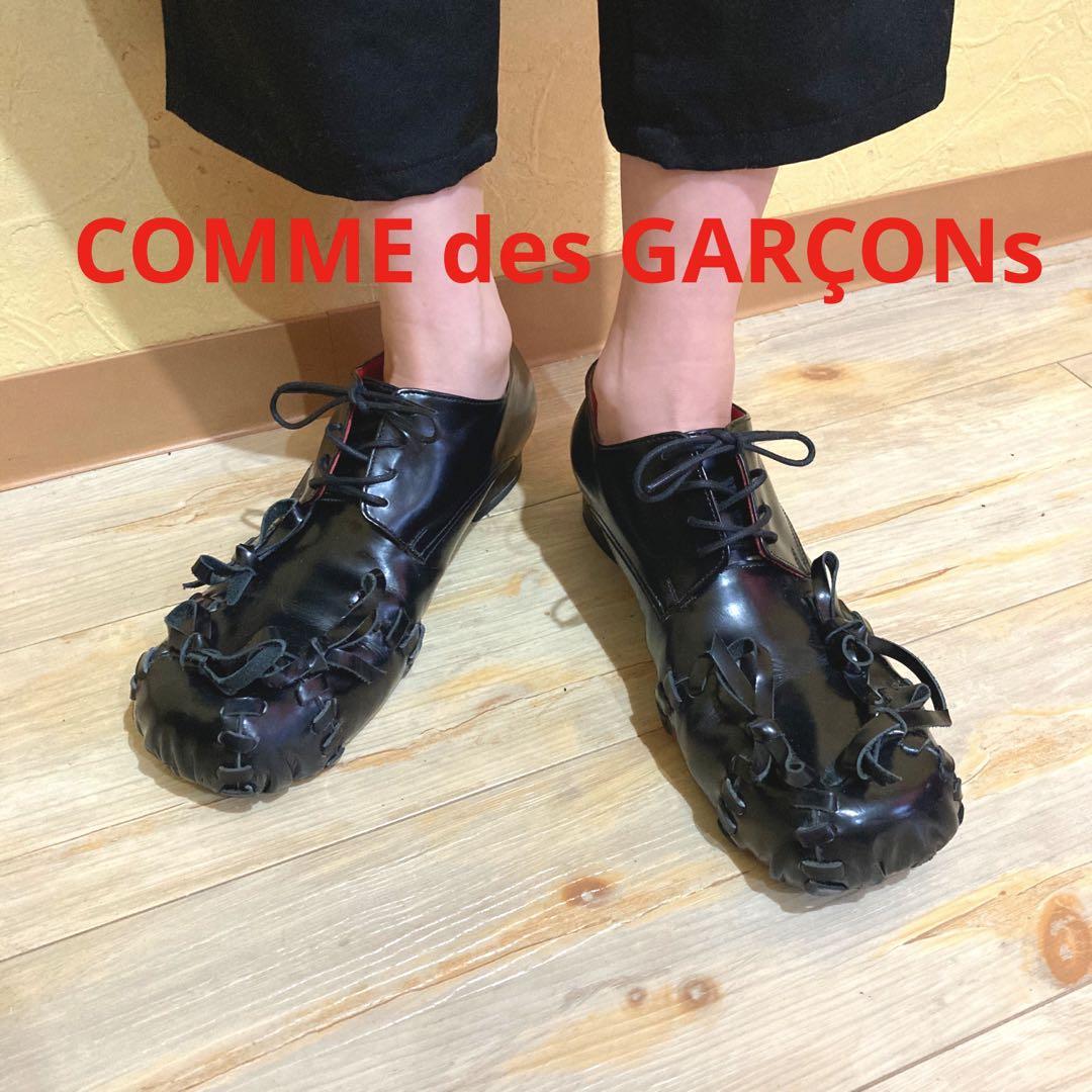 【通販激安】 □レア□ TAO COMME des Garçons 黒 リボン レザーシューズ 靴 靴