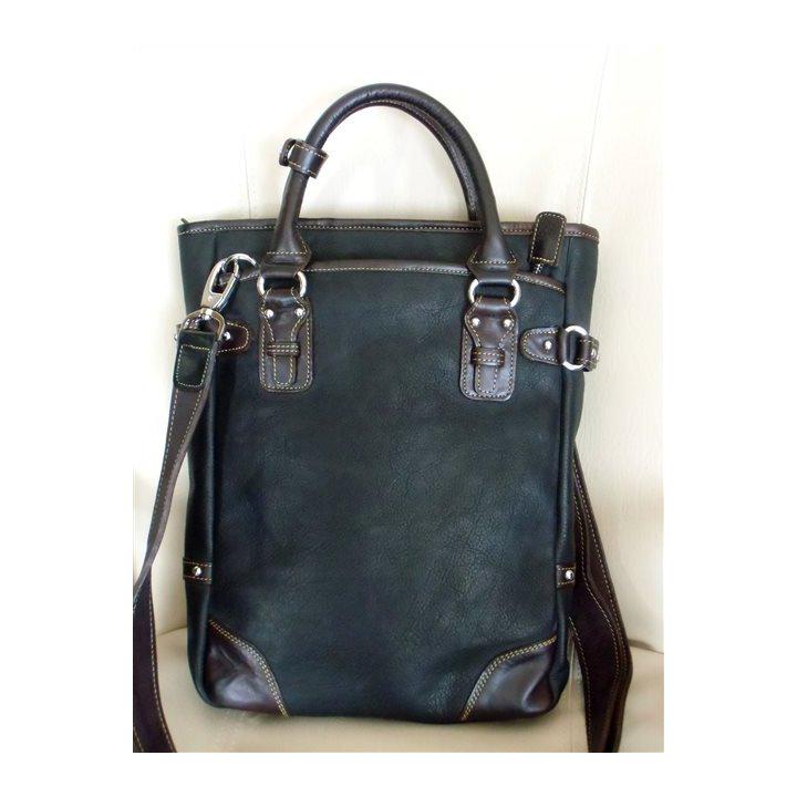 ☆レザーバッグ★本牛革 2WAY トート&ショルダーバッグ　A4　 ブラック
