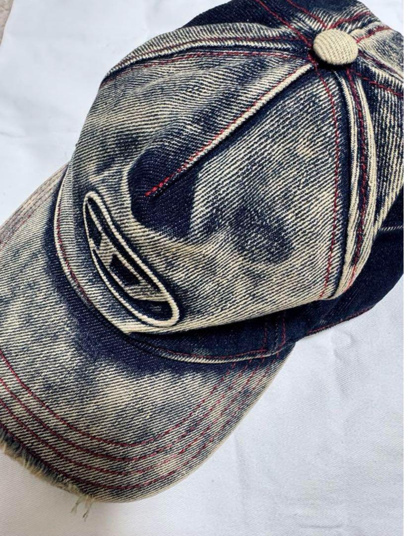 C-SEYMON Man: Baseball cap in treated denim, D logo | Diesel