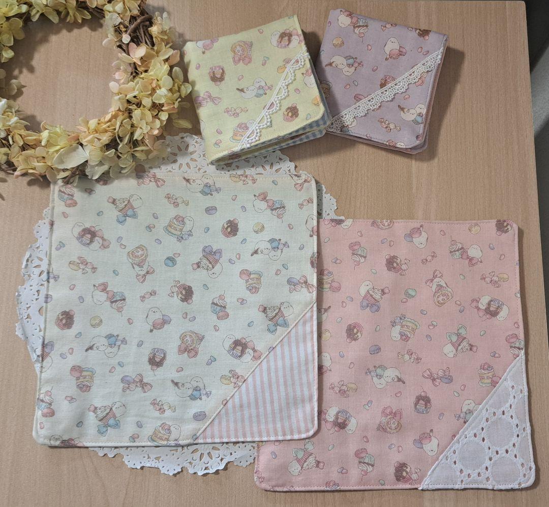Amazon | SZYDD 刺繍スクエアハンカチ 28cm カラフル ホワイト