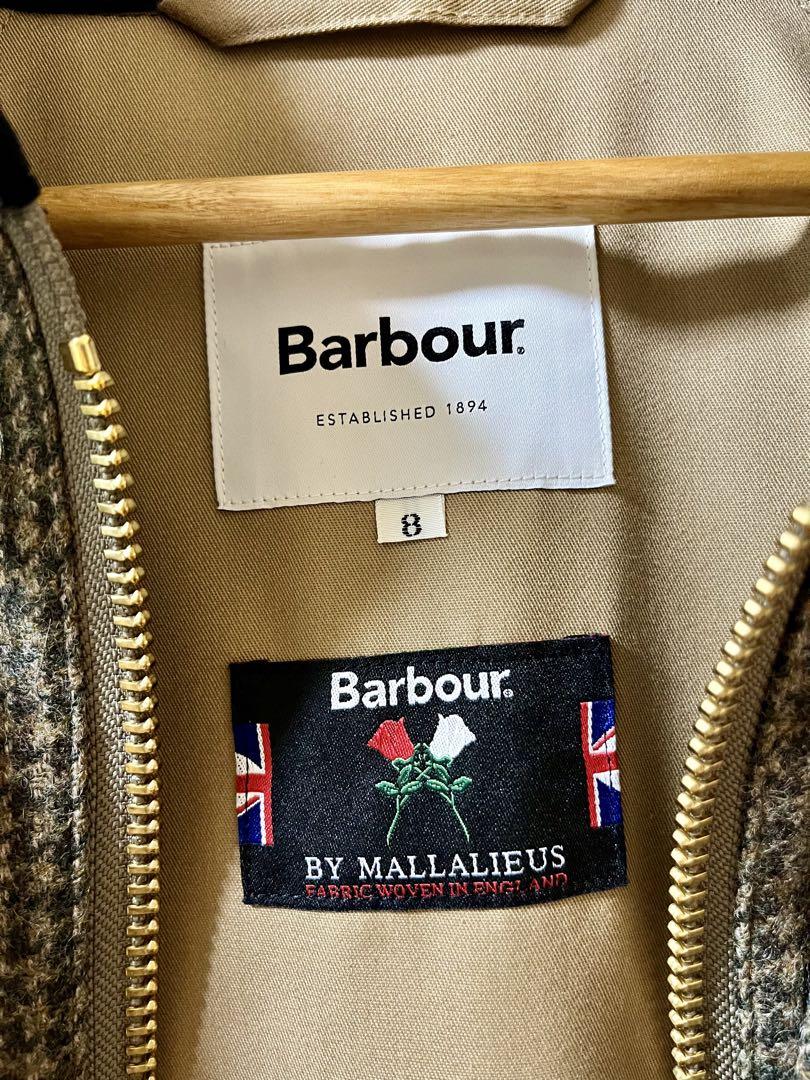 Barbour ロングコート サイズ8(S) チェック柄