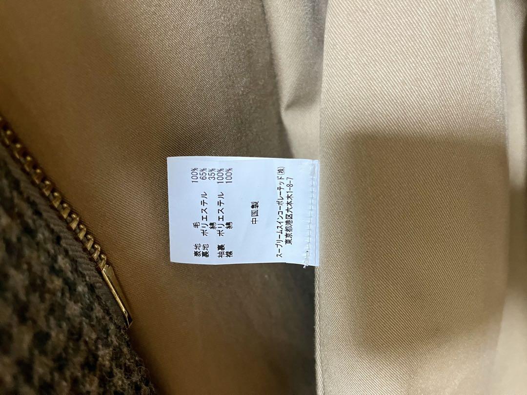 Barbour ロングコート サイズ8(S) チェック柄
