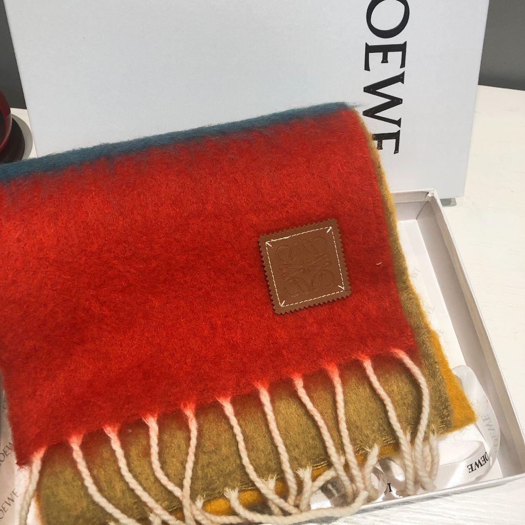 ❤︎ LOEWE ストライプ スカーフ (ウール＆モヘア)