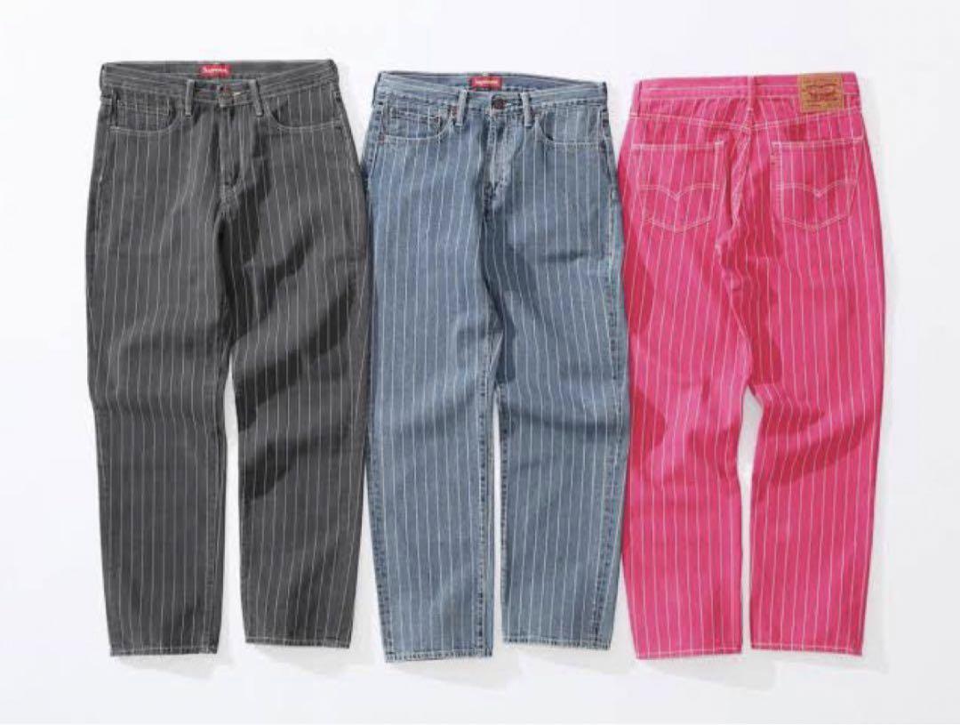 Supreme × Levi's Pinstripe 550 Jeans