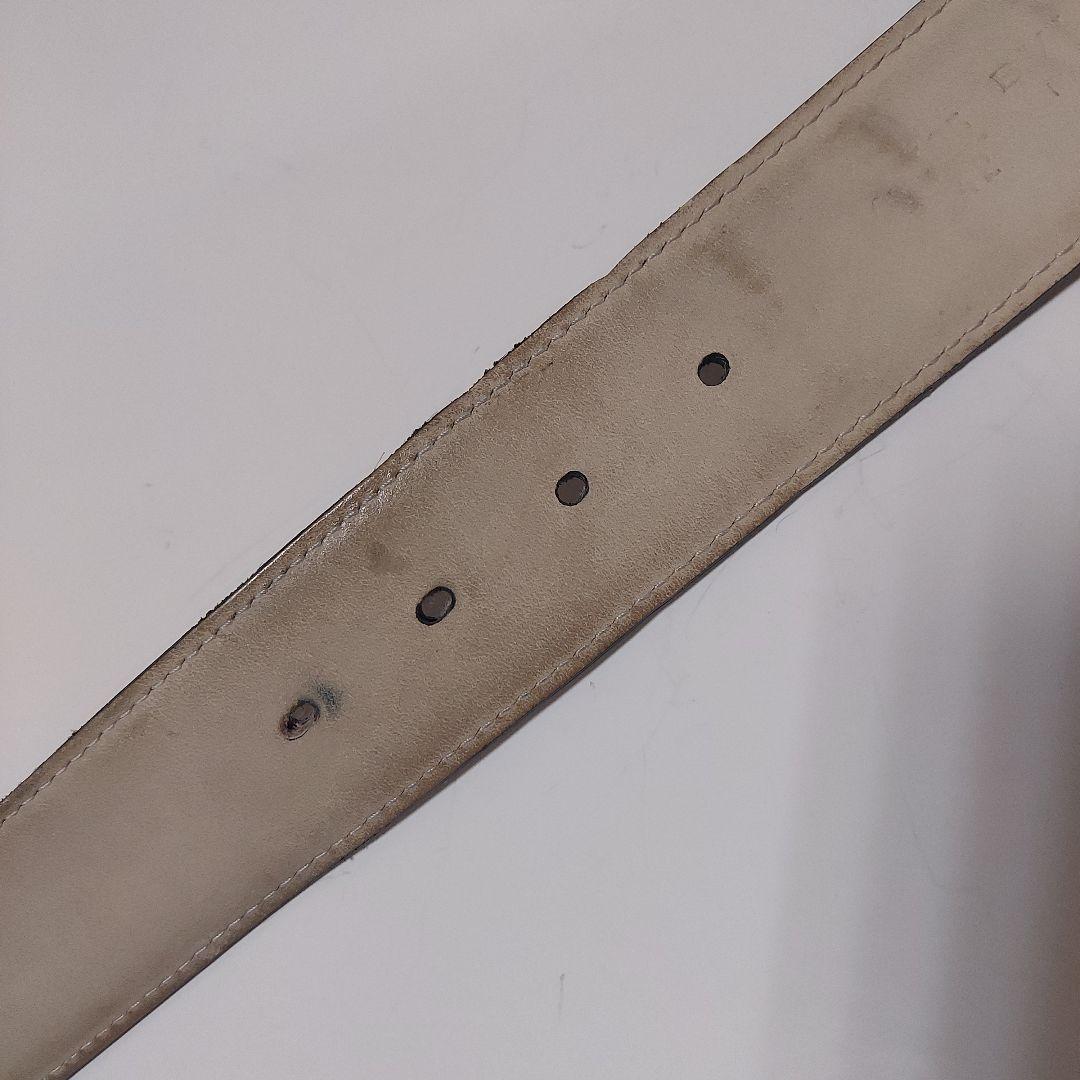 BVLGARI 黒レザーベルト リングバックル BVLGARI 黒レザーベルト リングバックル