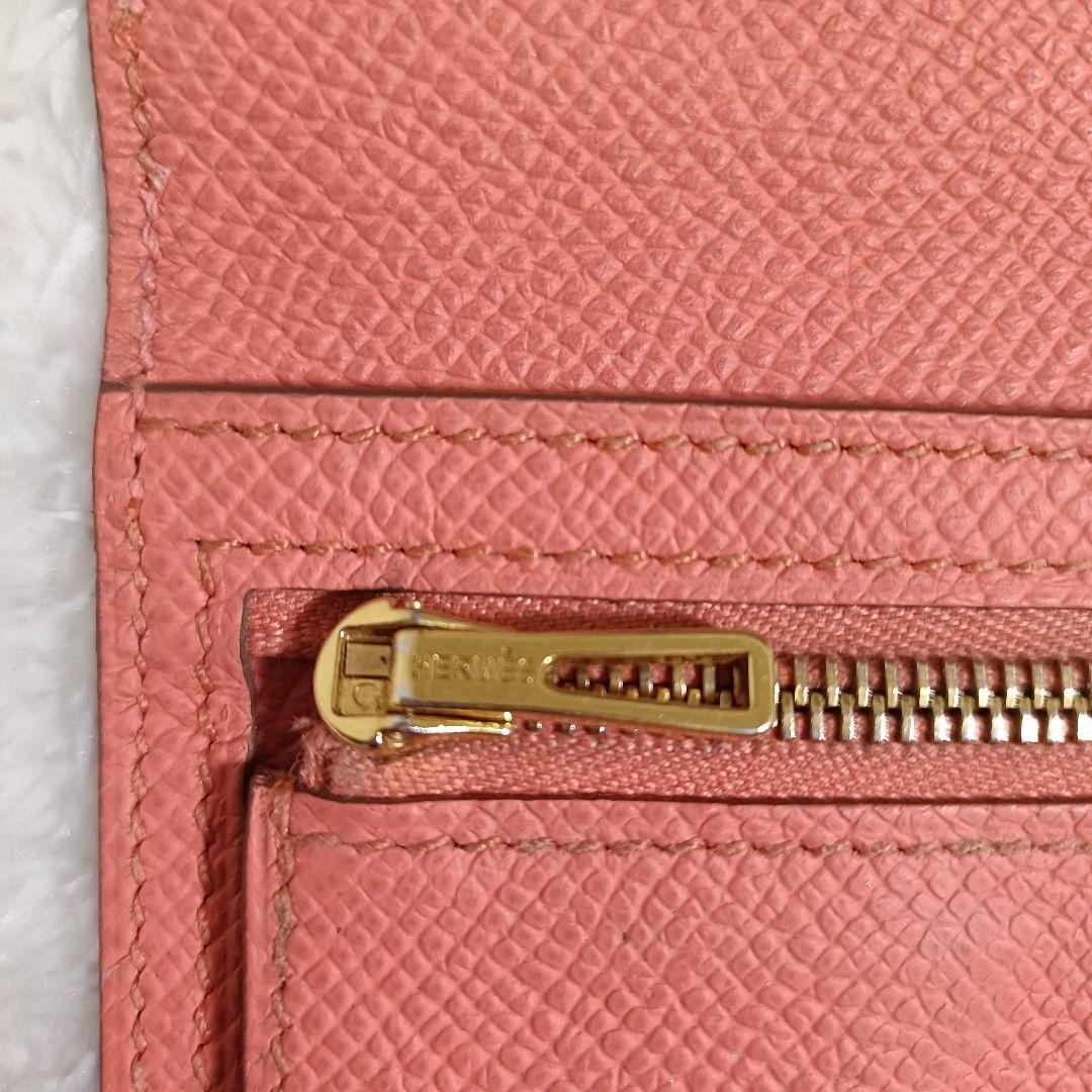 (gmg) エルメス　ベアンスフレ　ピンク　二つ折り　長財布　HERMES