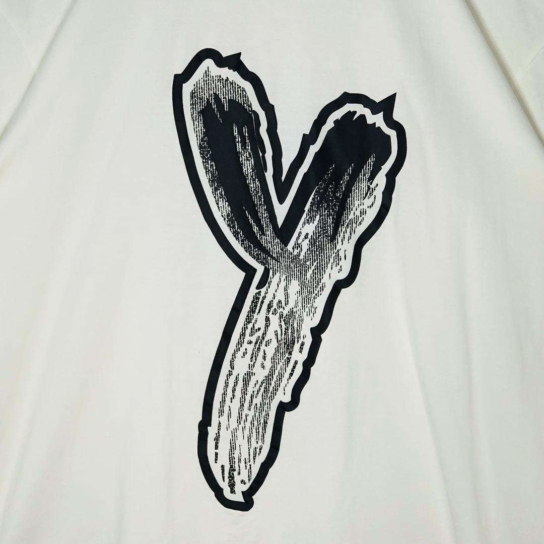 【人気デザイン】Y-3 ビックロゴ 両面ロゴ 定番カラー 白 2XLサイズ相当