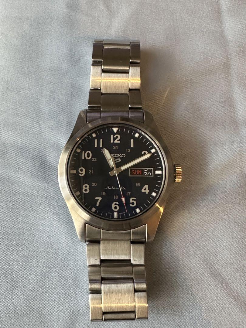 SEIKO 自動巻き 腕時計 青 SBSA113