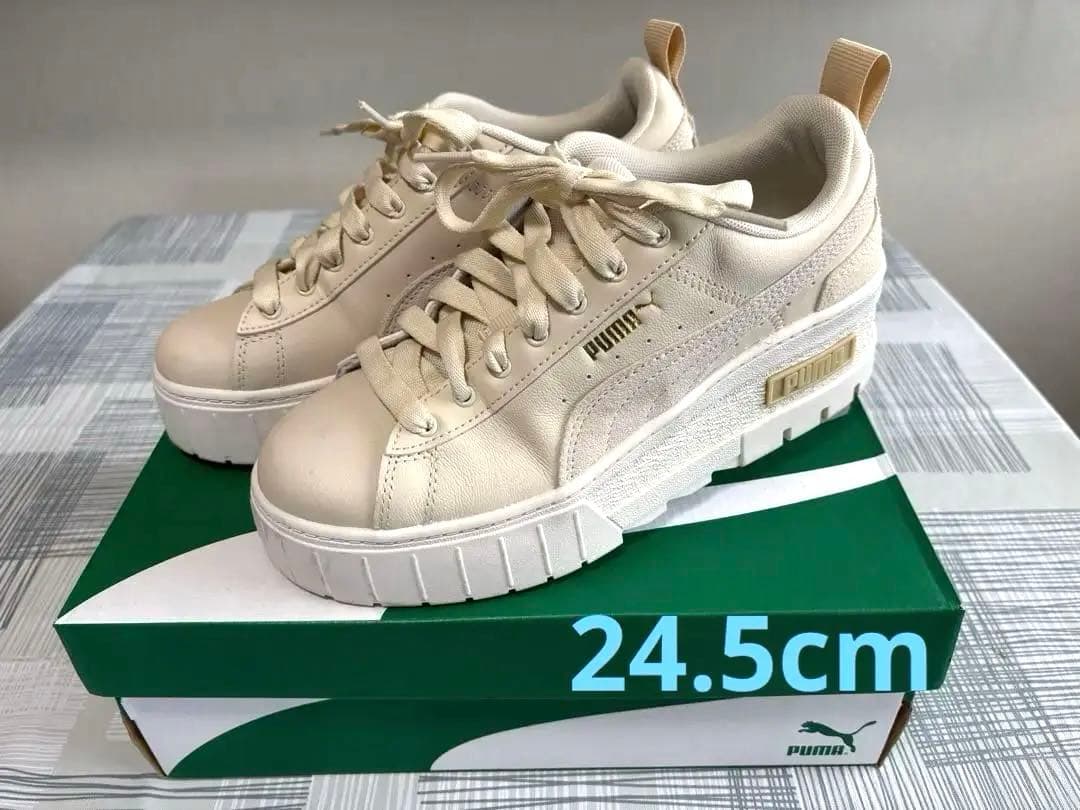 ★即日美品★PUMA メイズ Wedge Pastel Wns厚底24.5cm★ 4,987円