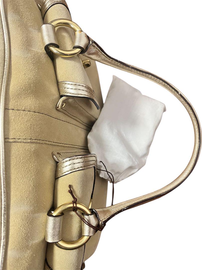 美品】COACH レガシー ターンロック 3681 スエード ハンドバック