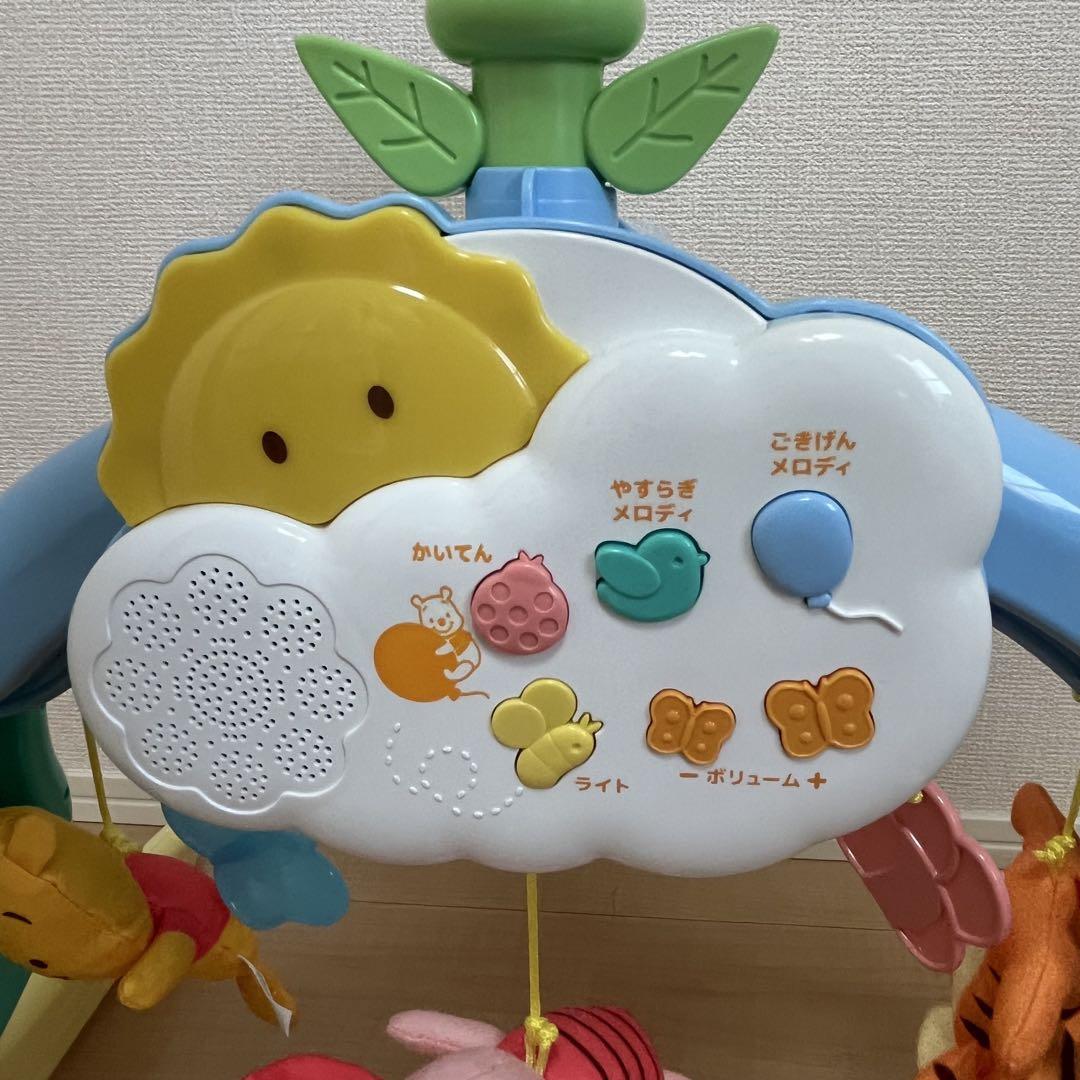 【美品】くまのプーさん えらべる回転6wayジムにへんしんメリー プーメリー