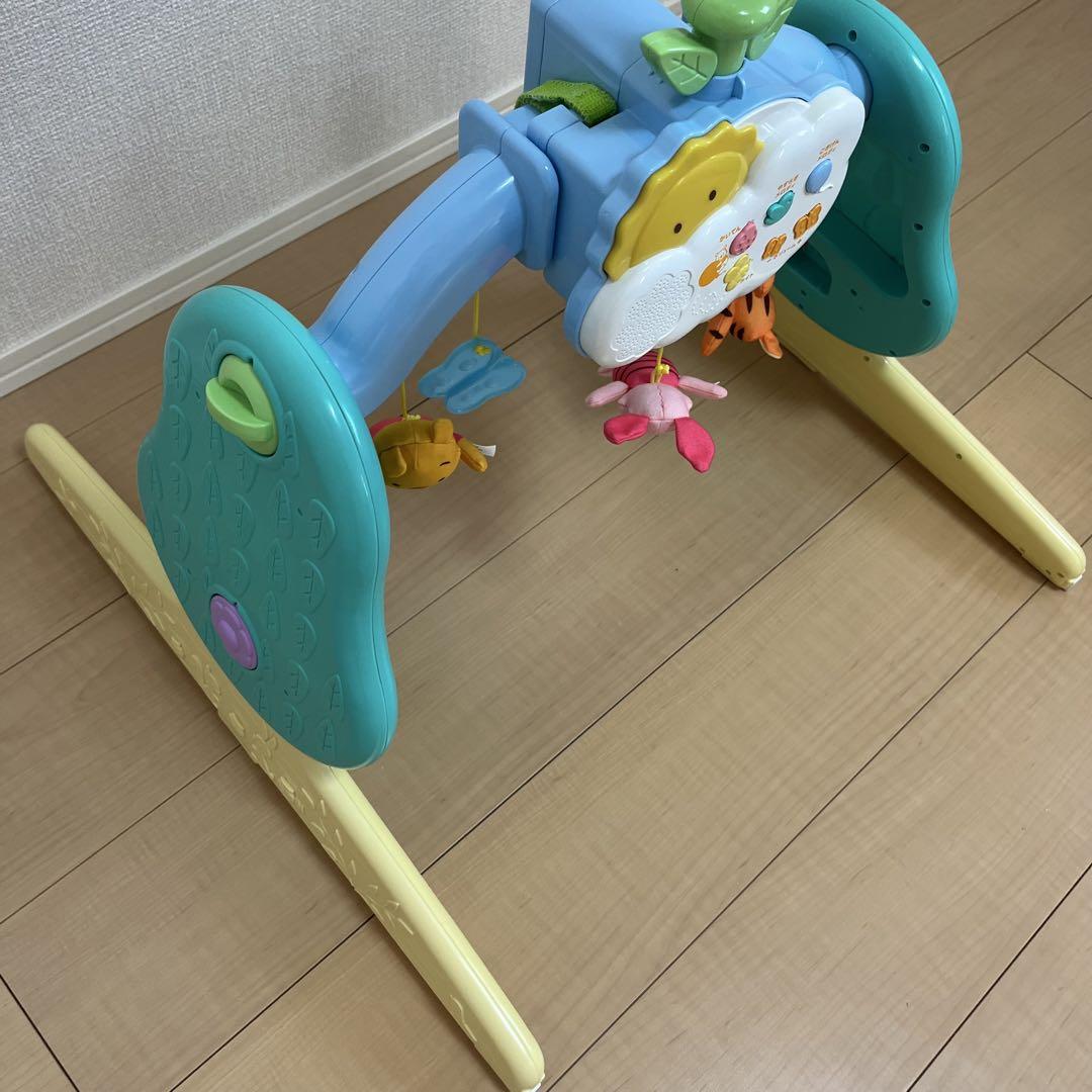 【美品】くまのプーさん えらべる回転6wayジムにへんしんメリー プーメリー
