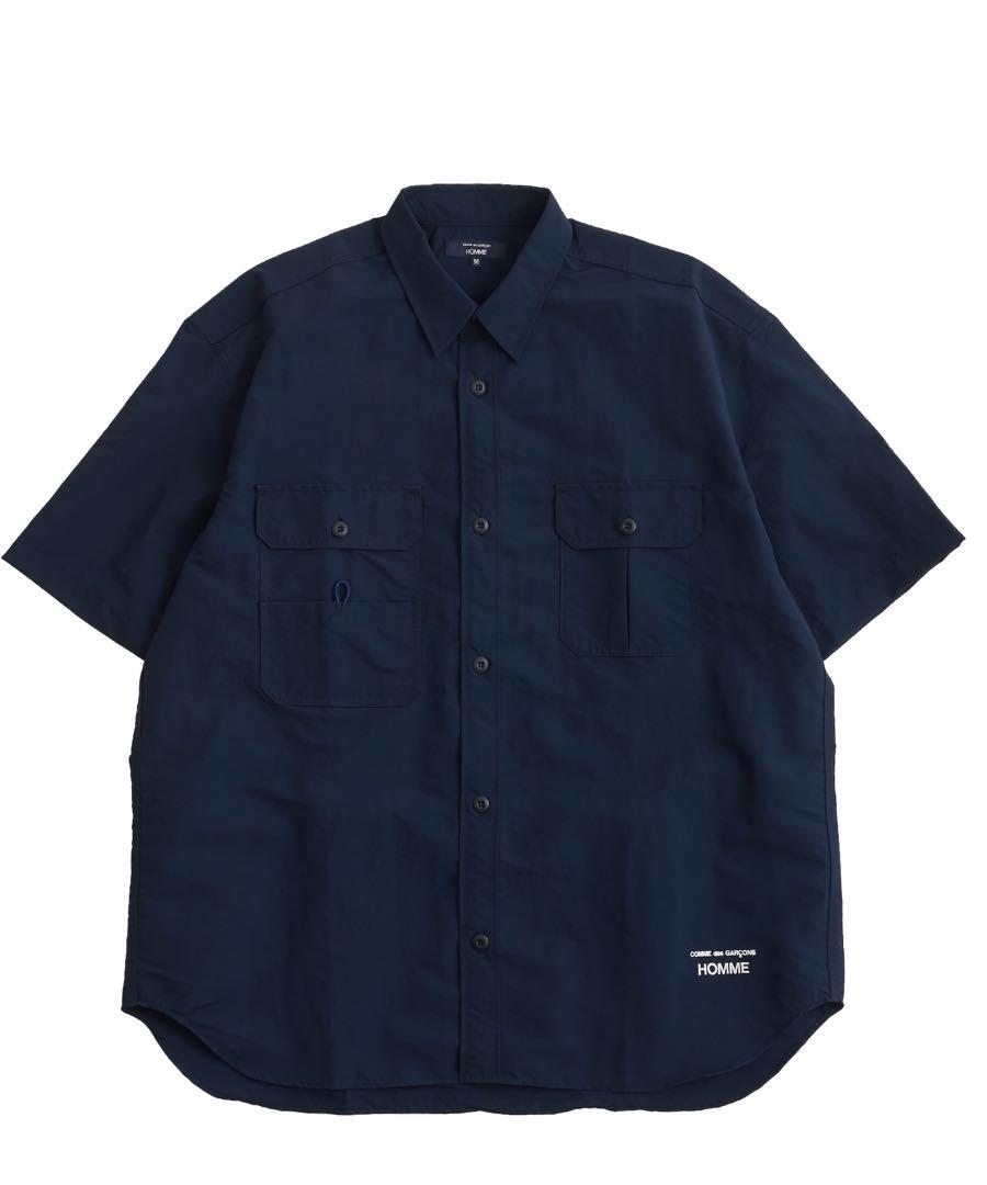 新品 25ss コムデギャルソンオムナイロンタッサーS/Sシャツ